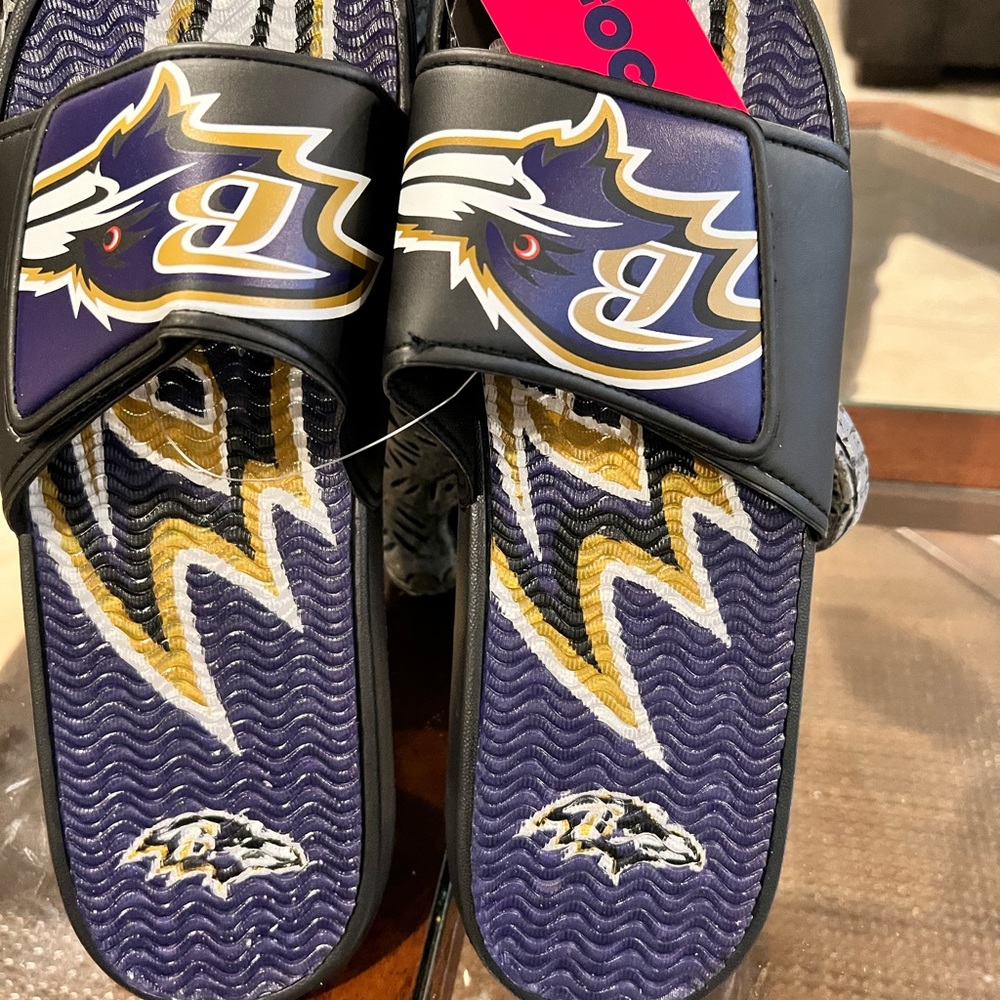 Baltimore Ravens FOCO Men's NFL Team Logo Athletic Sport Shower Slides